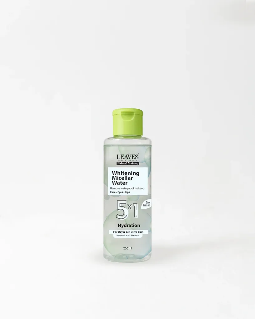 Leaves micellar water 5 in 1 Makeup Remover & Skin Lightener 200 ML (For dry & sensitive Skin)