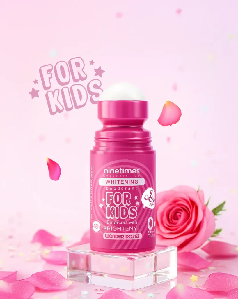 [ninetimes-kidsroll-rose50] Ninetimes Kids Wonder Rose Roll-on 50 ML