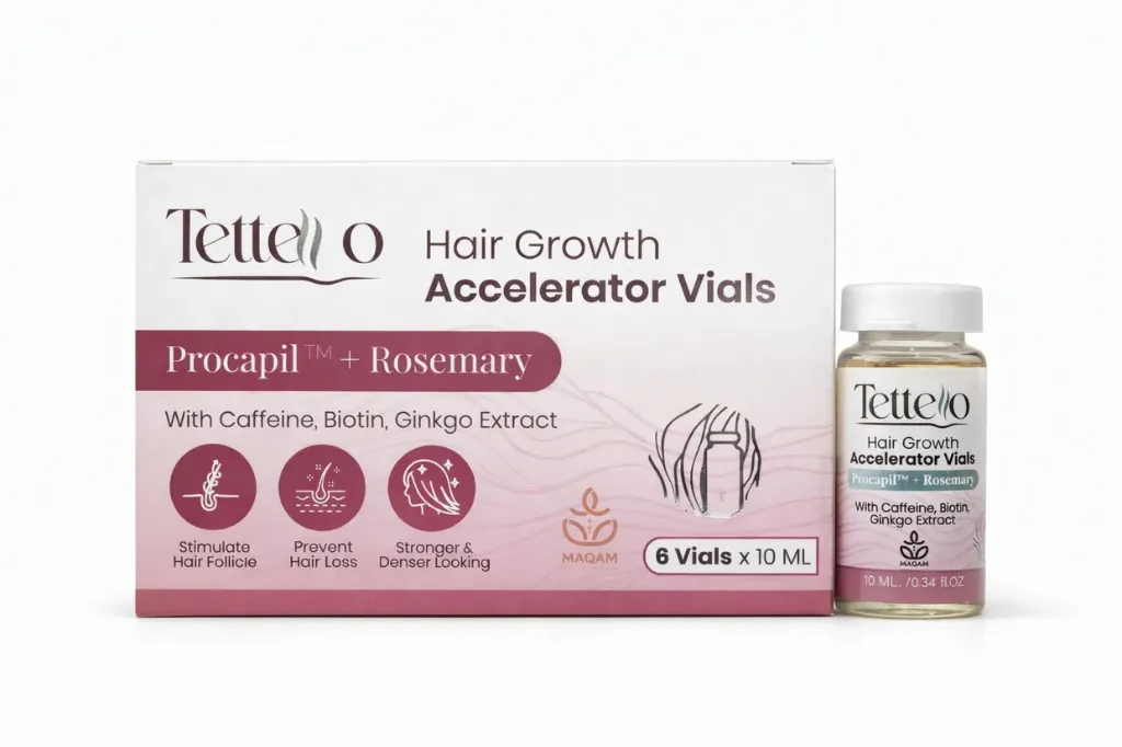 [tettello-vials-growth6] تيتيلو امبولات لتسريع نمو الشعر 6 × 10 مل