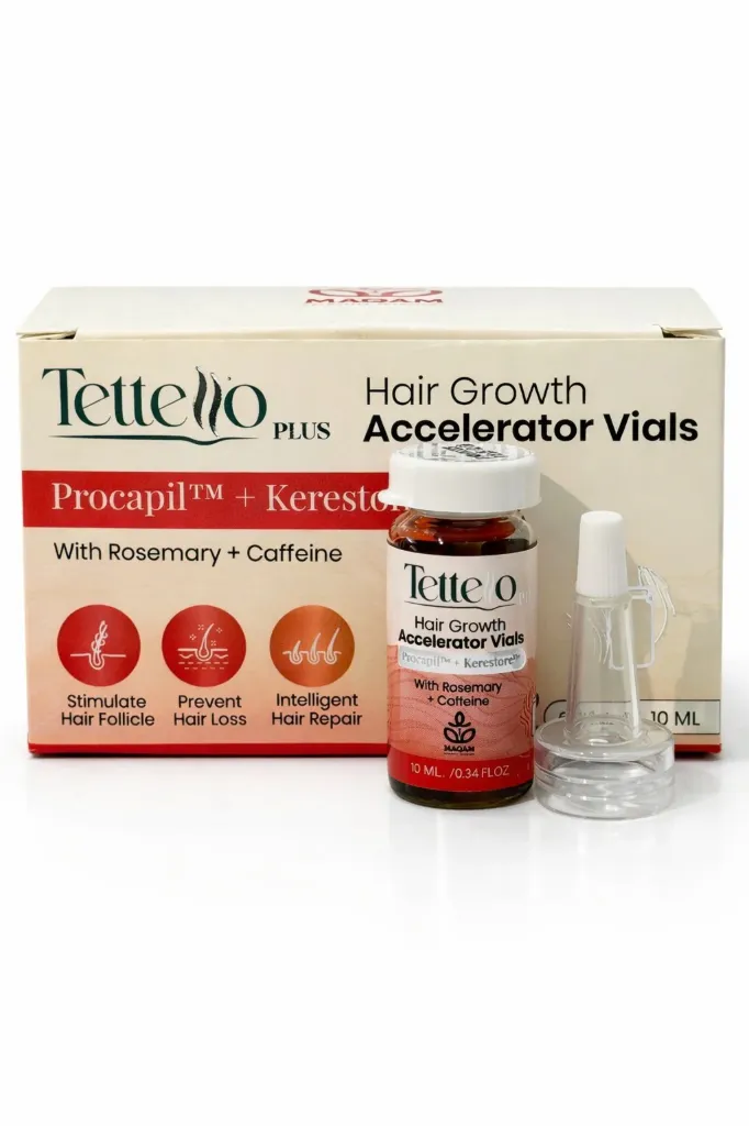 [tettello-vials-plusgrowth6] تيتيلو بلس امبولات لتسريع نمو الشعر 6 × 10 مل