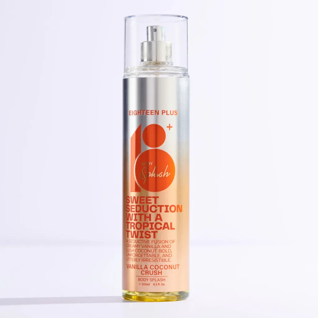 [eighteen-splash-vanilla253] إيتين بلس معطر للجسم برائحة الفانيليا وجوز الهند 253 مل