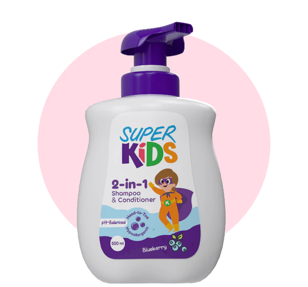 [superkids-sh-2X1500] سوبركيدز 2 في 1 شامبو و بلسم 500 مل