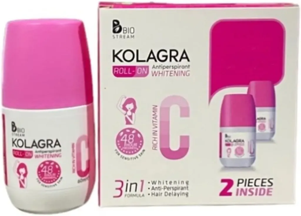 [kolagra-roll-1+1berry60] Kolagra Whitening Roll On Berry 60 ML promo pack 1+1