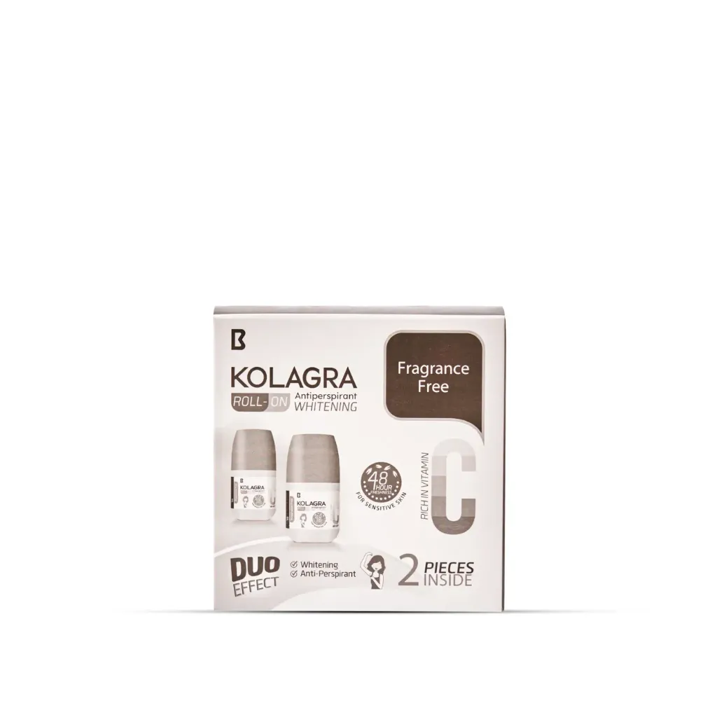 [kolagra-roll-1+1free60] Kolagra Whitening Roll On fragrance free 60 ML promo pack 1+1