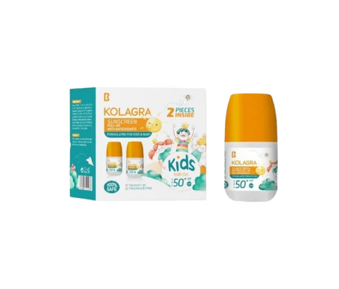 [kolagra-sunscreen-1+1roll] Kolagra Sunscreen Roll on KIDS SPF 50+ (60 ML) promo pack 1+1
